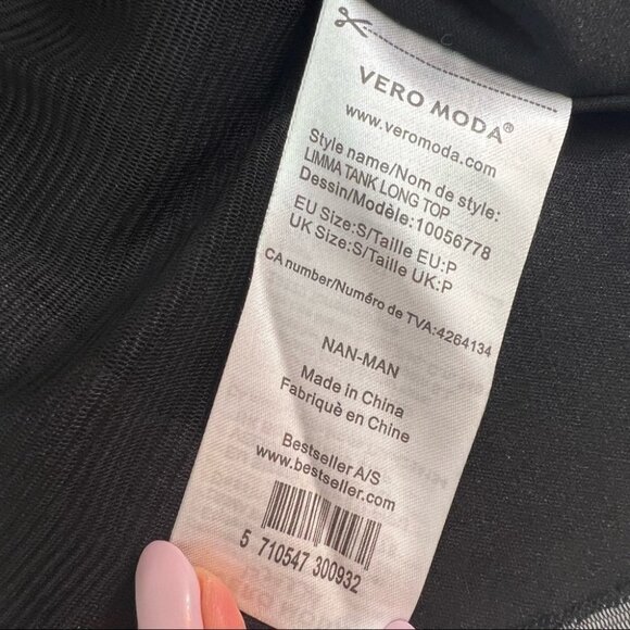 VERO Moda🖤Black Shift Dress Flower Appliques Size Small - Picture 10 of 11